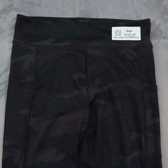 Aeropostale Pants Womens L Black Camouflage Stretchable High Waist Pull On - Picture 7 of 13